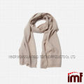 Luxurious Pure Cashmere Knitting Scarf in Solid Color Camel